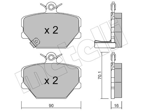 METELLI MET22-0341-0 Fékbetét