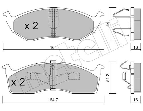 METELLI MET22-0356-1 Fékbetét
