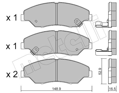 METELLI MET22-0376-0 Fékbetét