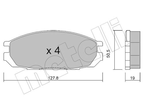 METELLI MET22-0409-0 Fékbetét