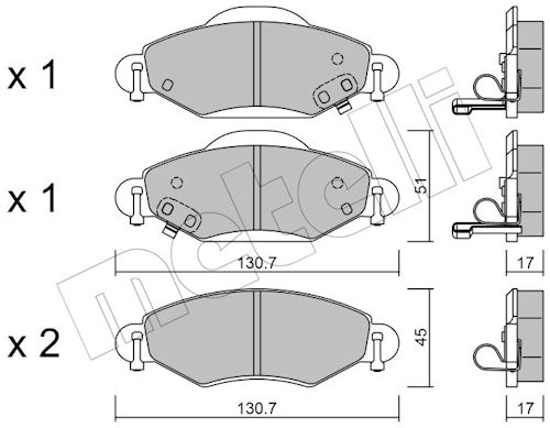METELLI MET22-0421-0 Fékbetét