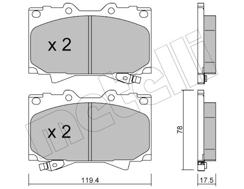 METELLI MET22-0452-0 Fékbetét
