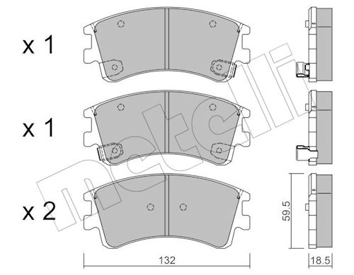 METELLI MET22-0476-0 Fékbetét