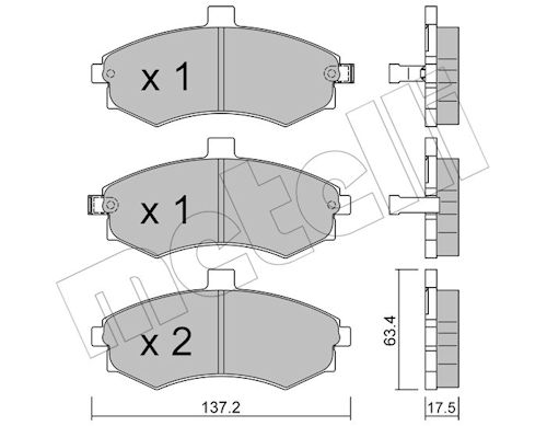METELLI MET22-0504-0 Fékbetét
