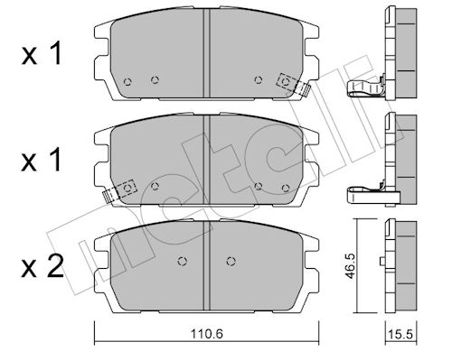 METELLI MET22-0507-0 Fékbetét