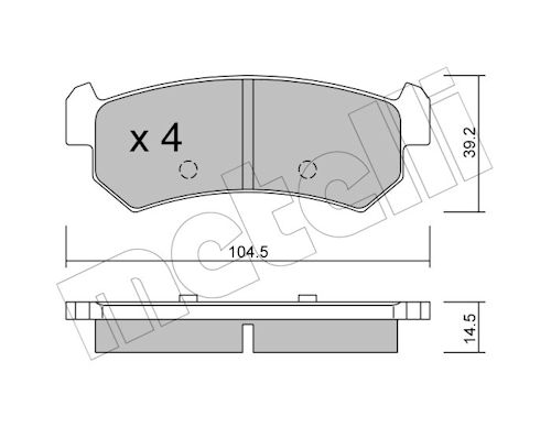 METELLI MET22-0511-0 Fékbetét