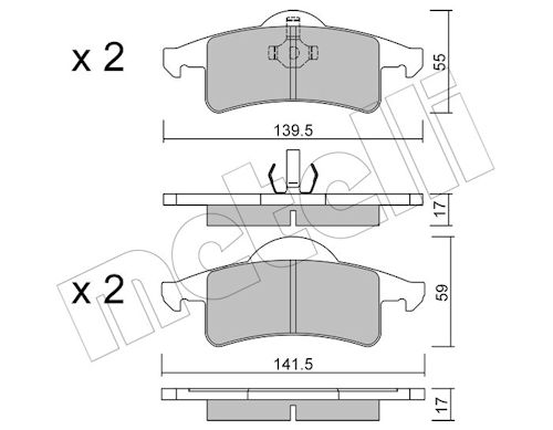 METELLI MET22-0526-0 Fékbetét