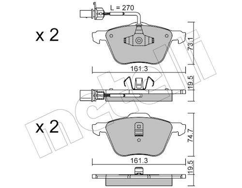 METELLI MET22-0551-0 Fékbetét