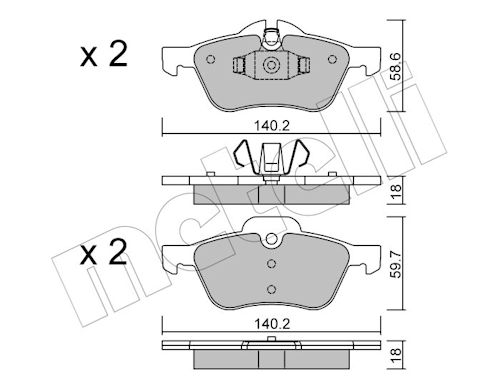 METELLI MET22-0555-0 Fékbetét