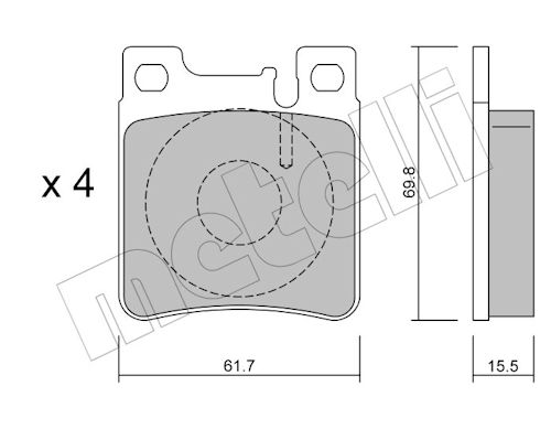 METELLI MET22-0567-0 Fékbetét