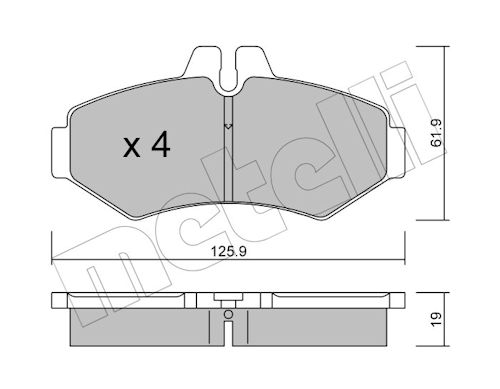 METELLI MET22-0572-0 Fékbetét