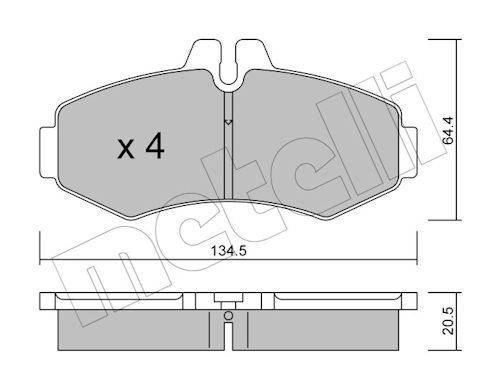 METELLI MET22-0573-0 Fékbetét