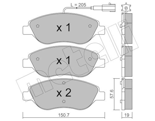 METELLI MET22-0577-0 Fékbetét