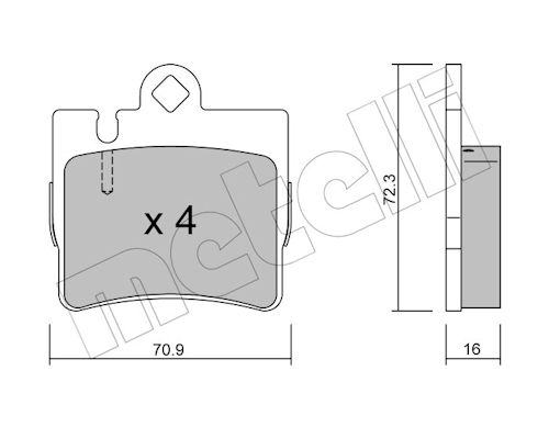 METELLI MET22-0597-0 Fékbetét
