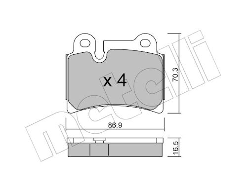 METELLI MET22-0660-0 Fékbetét