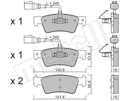 METELLI MET22-0661-0 Fékbetét