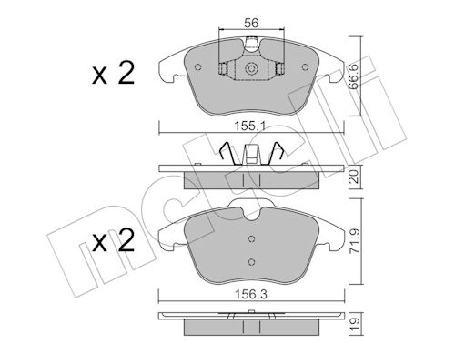 METELLI MET22-0675-0 Fékbetét