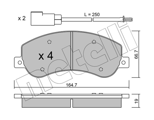 METELLI MET22-0680-0 KLOCKI HAM  FORD TRANSIT 06-