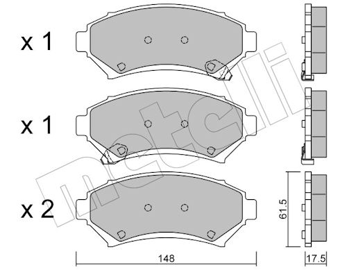 METELLI MET22-0696-0 Fékbetét