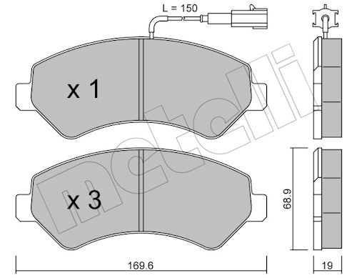 METELLI MET22-0709-0 Fékbetét