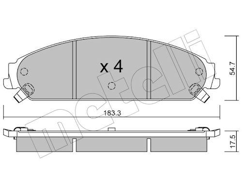 METELLI MET22-0717-0 Fékbetét