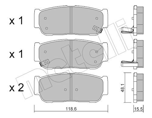 METELLI MET22-0727-0 Fékbetét