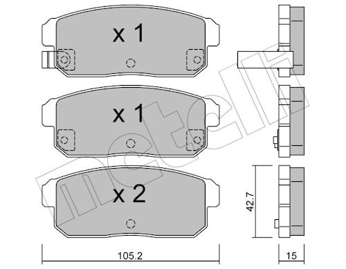 METELLI MET22-0733-0 Fékbetét