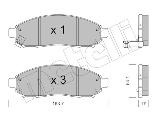 METELLI MET22-0743-0 Fékbetét