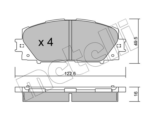 METELLI MET22-0745-1 KLOCKI HAM  TOYOTA PRIUS 1,8 09-