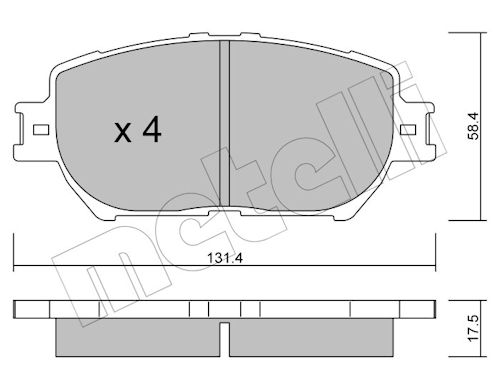 METELLI MET22-0751-0 Fékbetét