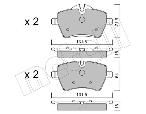METELLI MET22-0768-0 Fékbetét