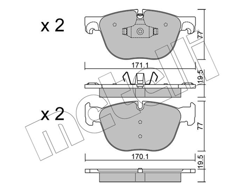 METELLI 538980 22-0770-0 DISK PL BMW 22-0770-0 PR.BMW X5 3.0D E70,E71,F15 07-18
