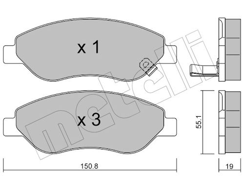 METELLI MET22-0777-0 Fékbetét