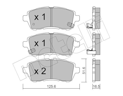METELLI MET22-0793-1 Fékbetét