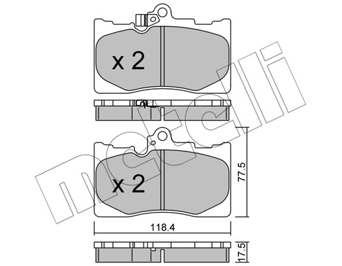 METELLI MET22-0799-0 Fékbetét