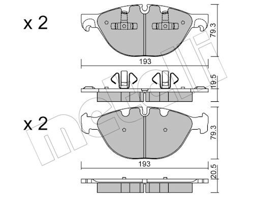 METELLI MET22-0823-0 Fékbetét