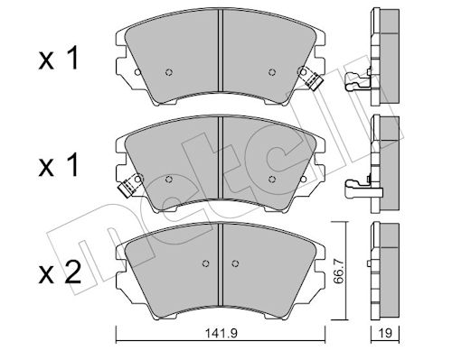 METELLI MET22-0842-0 Fékbetét