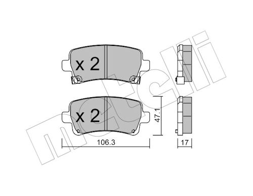 METELLI MET22-0844-0 Fékbetét