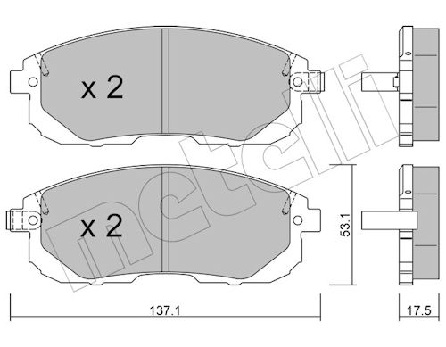 METELLI MET22-0876-1 Fékbetét
