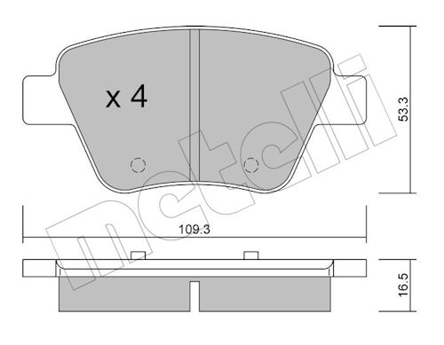 METELLI MET22-0889-0 Fékbetét