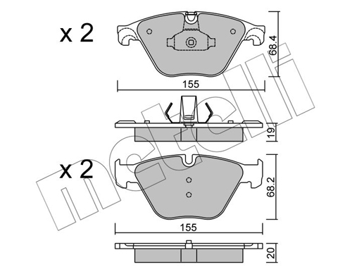 METELLI 538968 22-0918-0 DISK PL BMW 22-0918-0 PR.BMW 530D F10 ->14 ZA DISK 348MM