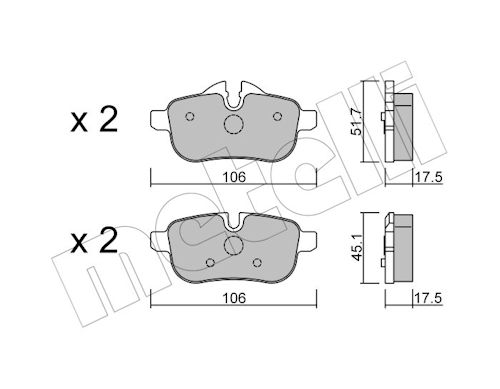 METELLI MET22-0919-0 Fékbetét