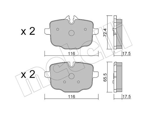 METELLI MET22-0921-0 Fékbetét