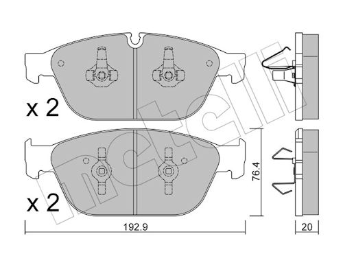 METELLI MET22-0954-0 Fékbetét