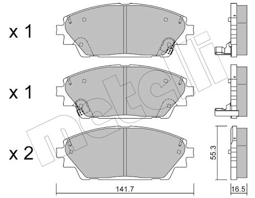 METELLI MET22-0992-0 Fékbetét