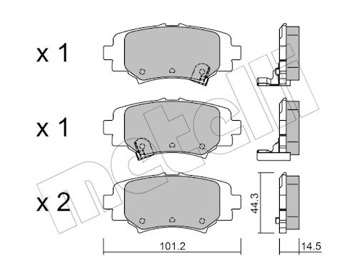 METELLI MET22-0993-0 Fékbetét
