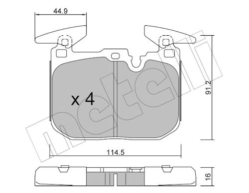 METELLI MET22-1015-3 Fékbetét