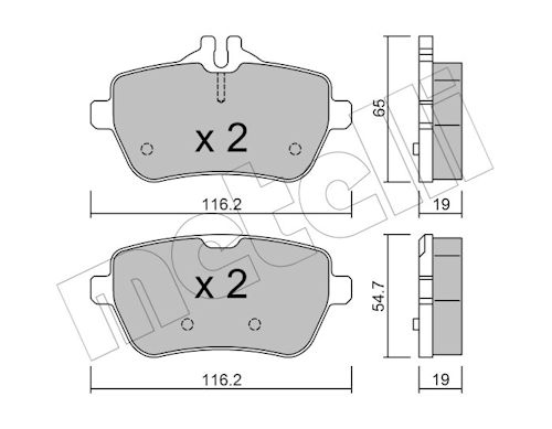 METELLI MET22-1022-0 Fékbetét