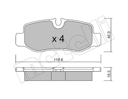 METELLI MET22-1023-0 Fékbetét