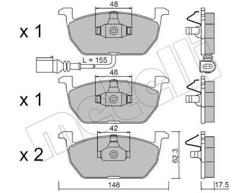 METELLI MET22-1028-0 Fékbetét